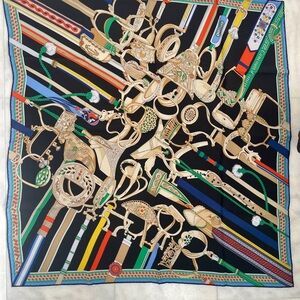 Hermes Silk Scarf - Brand New with Box - Virginie Jamin - Black/Noir/Multicolor